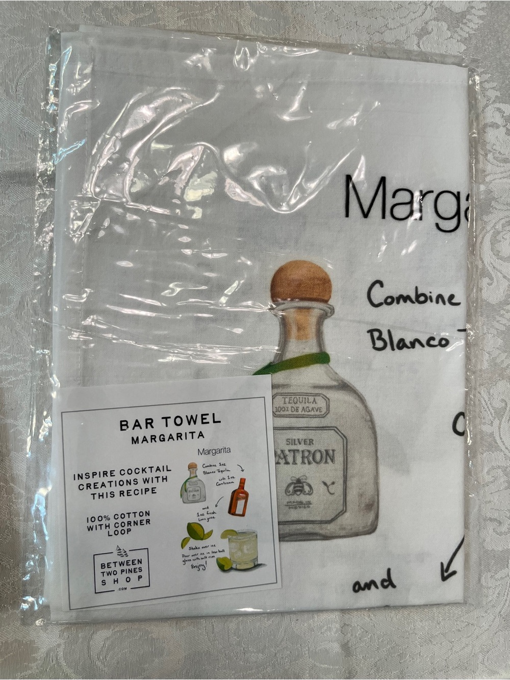 Margarita Bar Towel with Recipe